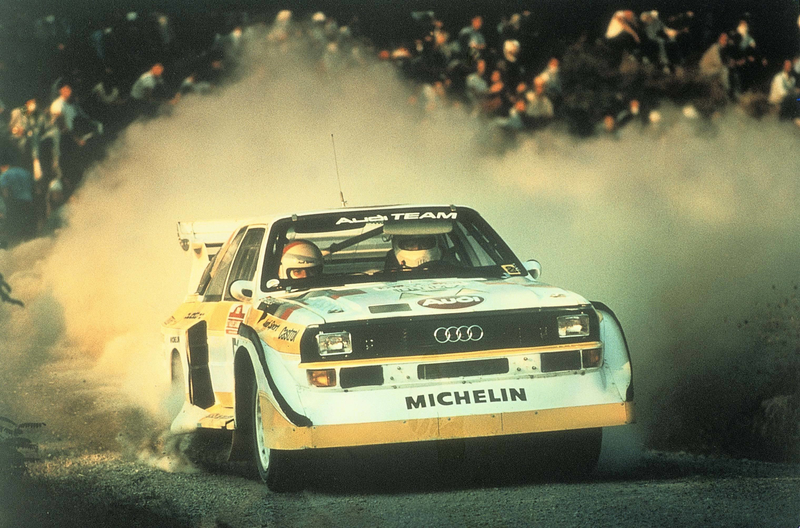 Walter Röhrl’s Group B 1985 Audi Sport Quattro S1. Photo credit: Audi